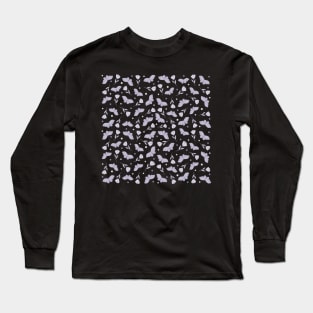 Aesthetic flowers and butterflies pattern design Long Sleeve T-Shirt